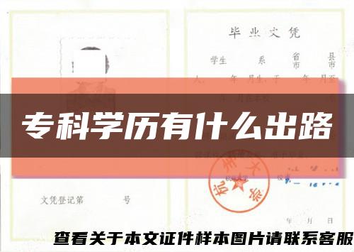 ?？茖W歷有什么出路縮略圖