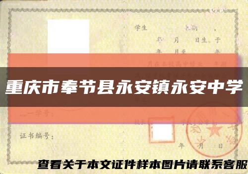 重慶市奉節縣永安鎮永安中學縮略圖