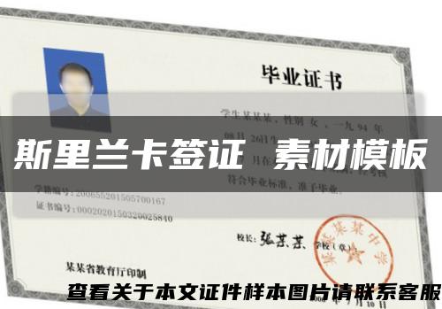 斯里蘭卡簽證 素材模板縮略圖