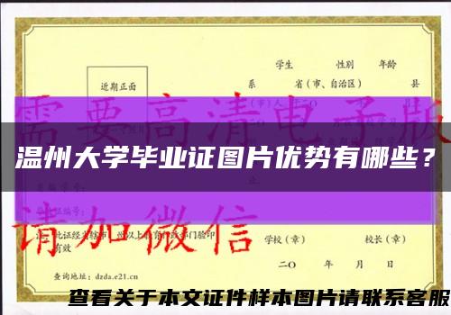 溫州大學畢業證圖片優勢有哪些？縮略圖