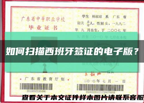 如何掃描西班牙簽證的電子版？縮略圖