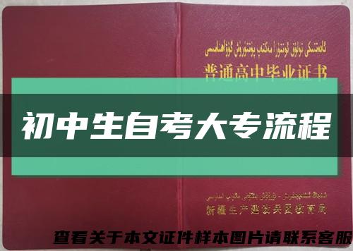 初中生自考大專流程縮略圖