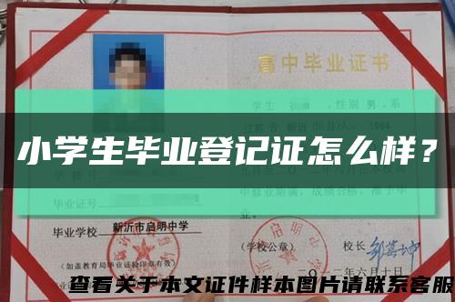 小學生畢業登記證怎么樣？縮略圖
