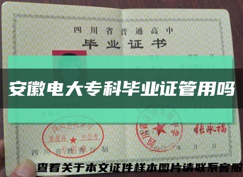 安徽電大?？飘厴I證管用嗎縮略圖
