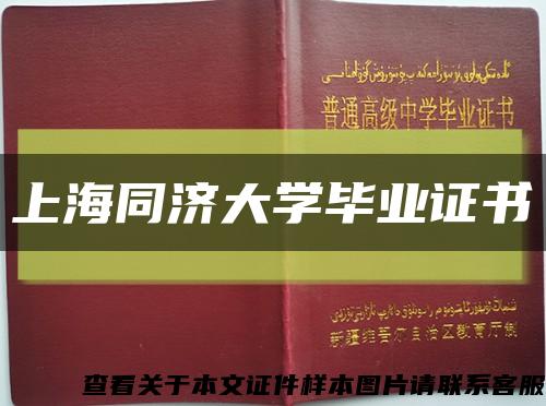 上海同濟大學畢業證書縮略圖