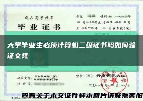 大學畢業生必須計算機二級證書嗎如何驗證文憑縮略圖