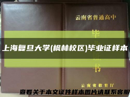 上海復旦大學(楓林校區)畢業證樣本縮略圖