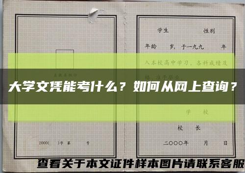 大學文憑能考什么？如何從網上查詢？縮略圖