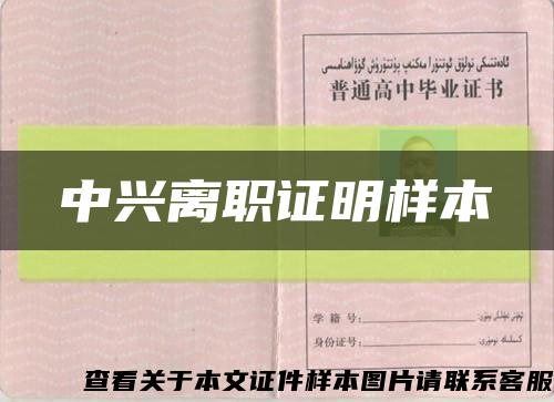 中興離職證明樣本縮略圖