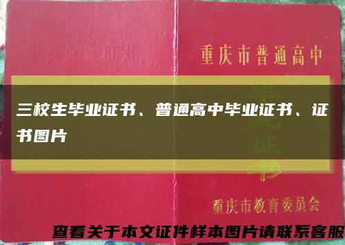 三校生畢業證書、普通高中畢業證書、證書圖片縮略圖