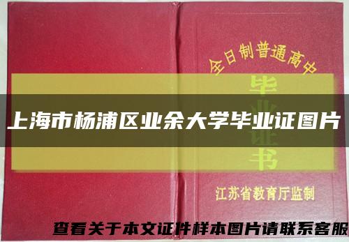 上海市楊浦區業余大學畢業證圖片縮略圖