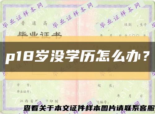 p18歲沒學歷怎么辦？縮略圖
