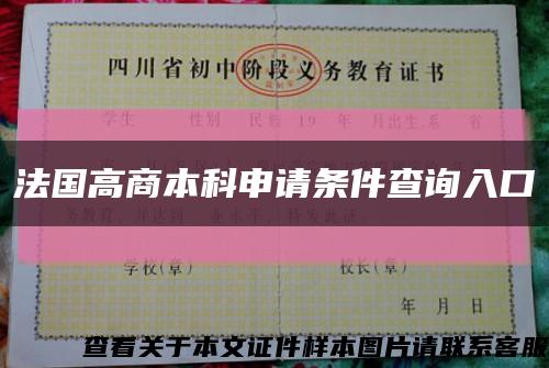 法國高商本科申請條件查詢入口縮略圖