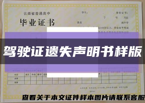 駕駛證遺失聲明書樣版縮略圖