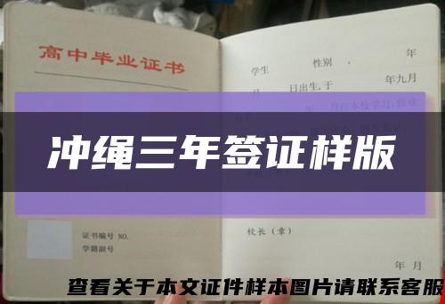 沖繩三年簽證樣版縮略圖