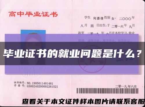 畢業證書的就業問題是什么？縮略圖