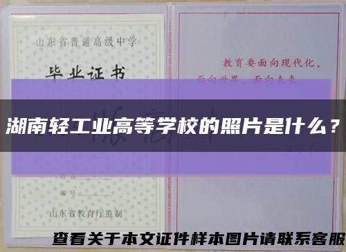 湖南輕工業高等學校的照片是什么？縮略圖