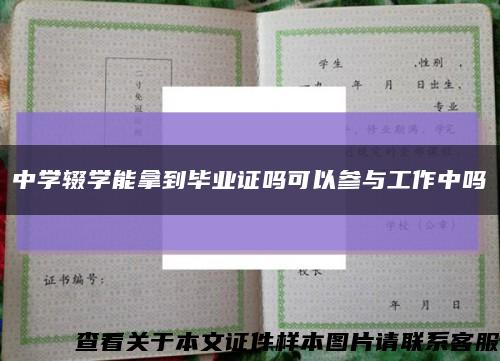 中學輟學能拿到畢業證嗎可以參與工作中嗎縮略圖