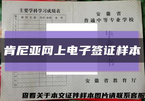 肯尼亞網上電子簽證樣本縮略圖