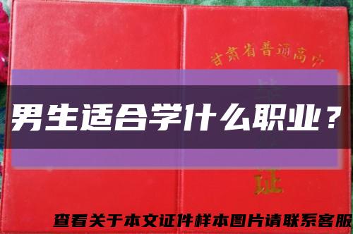 男生適合學什么職業？縮略圖