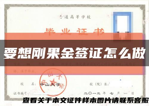 要想剛果金簽證怎么做縮略圖