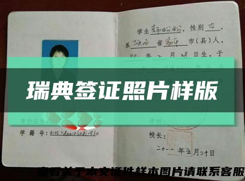 瑞典簽證照片樣版縮略圖