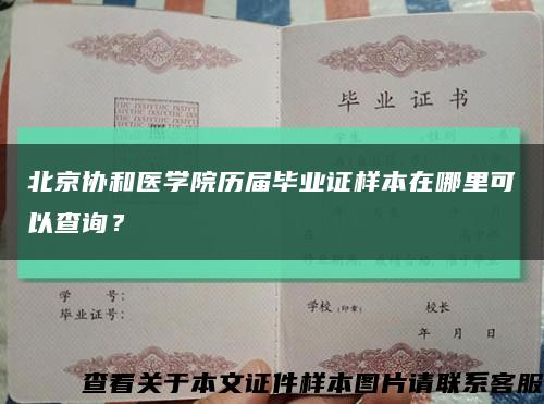 北京協和醫學院歷屆畢業證樣本在哪里可以查詢？縮略圖