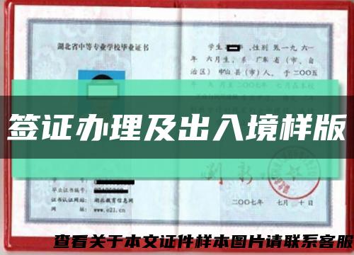 簽證辦理及出入境樣版縮略圖