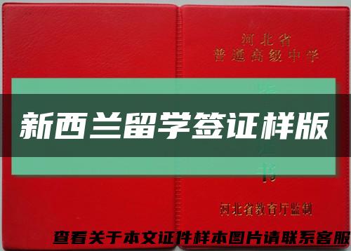 新西蘭留學簽證樣版縮略圖