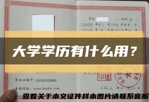 大學學歷有什么用？縮略圖
