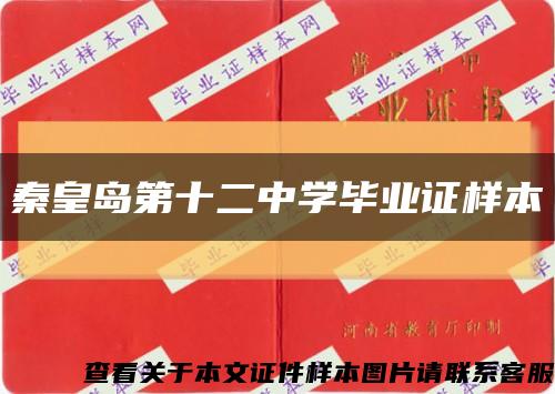 秦皇島第十二中學畢業證樣本縮略圖