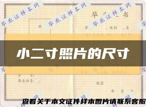 小二寸照片的尺寸縮略圖