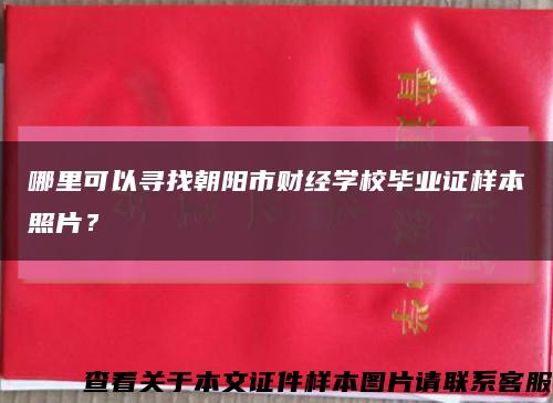 哪里可以尋找朝陽市財經學校畢業證樣本照片？縮略圖