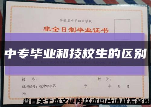 中專畢業和技校生的區別縮略圖