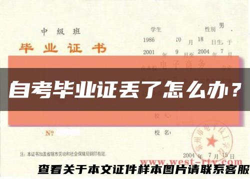 自考畢業證丟了怎么辦？縮略圖