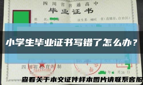 小學生畢業證書寫錯了怎么辦？縮略圖