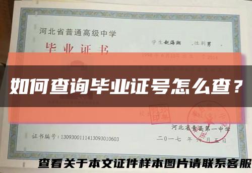 如何查詢畢業證號怎么查？縮略圖
