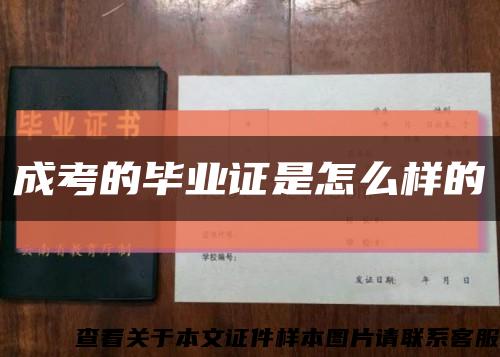 成考的畢業證是怎么樣的縮略圖
