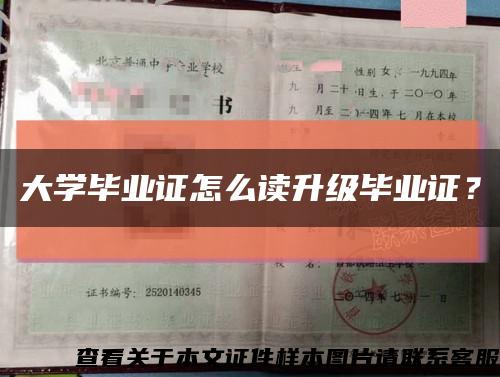 大學畢業證怎么讀升級畢業證？縮略圖