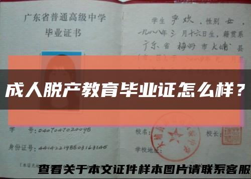 成人脫產教育畢業證怎么樣？縮略圖