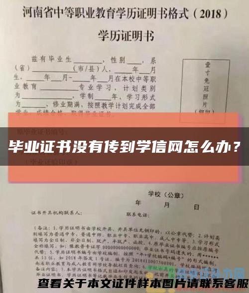 畢業證書沒有傳到學信網怎么辦？縮略圖