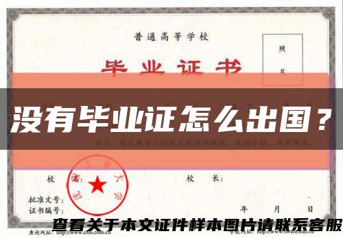 沒有畢業證怎么出國？縮略圖