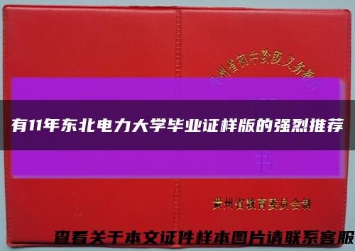 有11年東北電力大學畢業證樣版的強烈推薦縮略圖