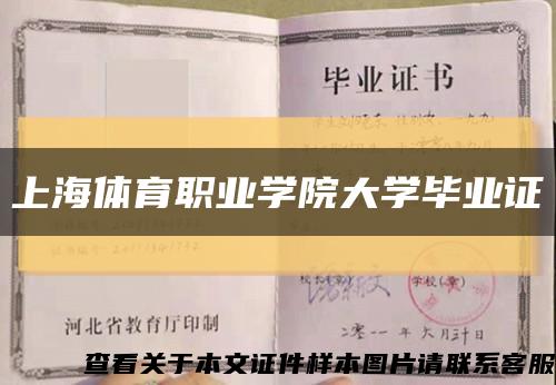 上海體育職業學院大學畢業證縮略圖