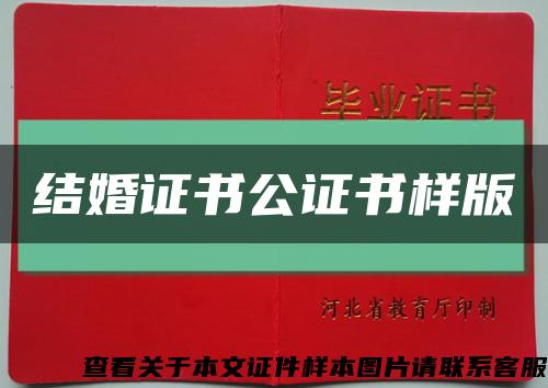 結婚證書公證書樣版縮略圖