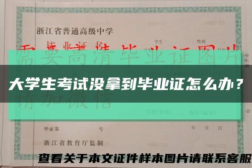 大學生考試沒拿到畢業證怎么辦？縮略圖