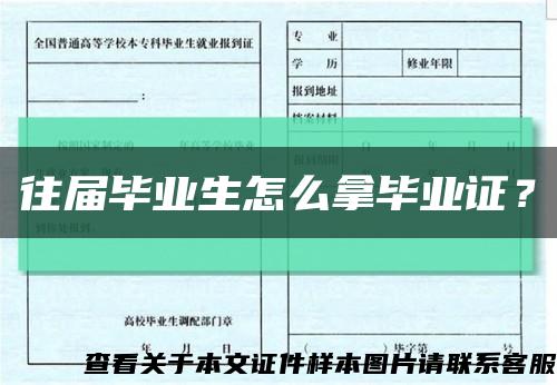 往屆畢業生怎么拿畢業證？縮略圖