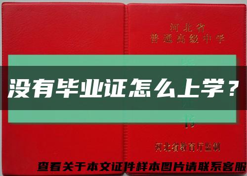 沒有畢業證怎么上學？縮略圖