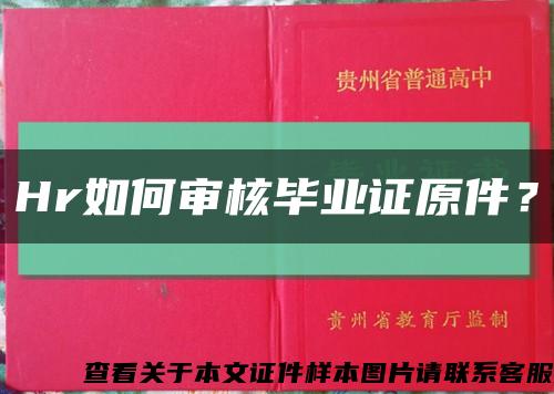 Hr如何審核畢業證原件？縮略圖