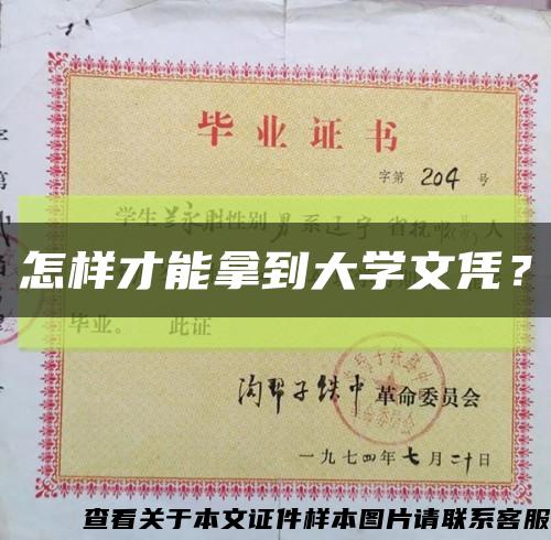 怎樣才能拿到大學文憑？縮略圖